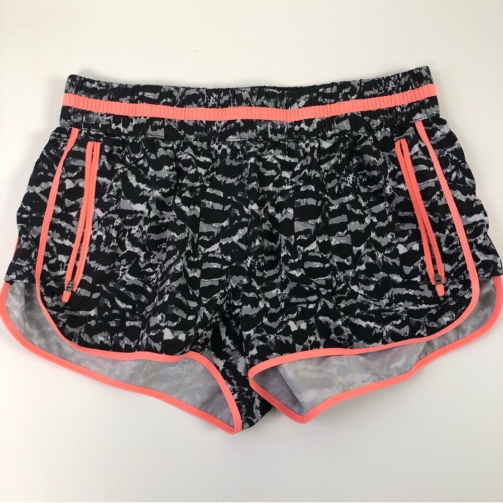Fabletics Black & Coral Athletic Shorts
